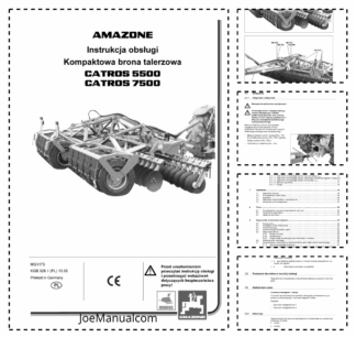 Amazone Catros 5500 7500 Compact Disc Harrow Operators Manual