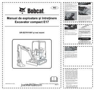 Bobcat E17 Excavator Operation and Maintenance Manual RO