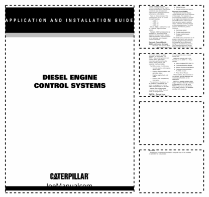 Caterpillar Diesel Engine Control Systems Application and Installation ...