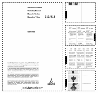 Deutz 912 913 Engine Workshop Manual German