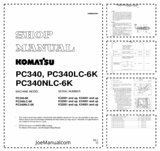 Komatsu PC340-6K Excavator Shop Manual