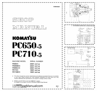 Komatsu PC650-5 PC710-5 Excavator Workshop Manual