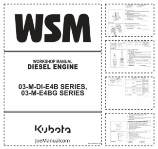 Kubota 03-M-DI-E4B 03-M-E4BG Diesel Engine Workshop Manual