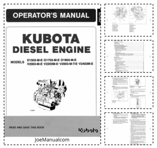 Kubota 03-M-E Diesel Engine Operators Manual