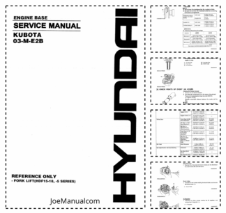 Kubota 03-M-E2B Diesel Engine Service Manual