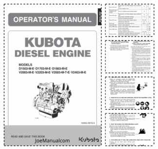 Kubota 03-M Series Engine Operation Manual