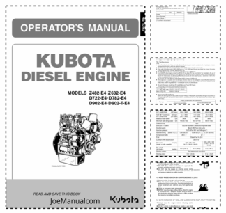 Kubota D902-E4 Diesel Engine Operators Manual