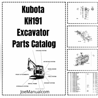 Kubota KH191 Excavator Parts Catalog