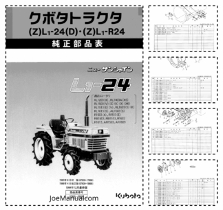 Kubota L1 24 Tractor Parts Manual