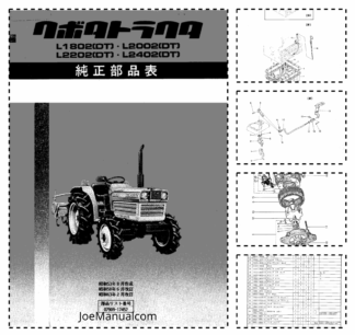 Kubota L1802 L2402 Tractors Workshop Manual