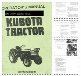 Kubota L245 L245DT Tractors Operators Manual
