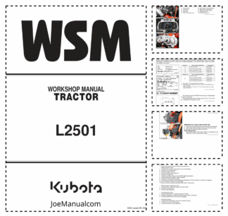 Kubota L2501 Tractors Workshop Manual