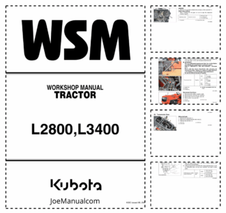 Kubota L2800 L3400 Tractors Workshop Manual