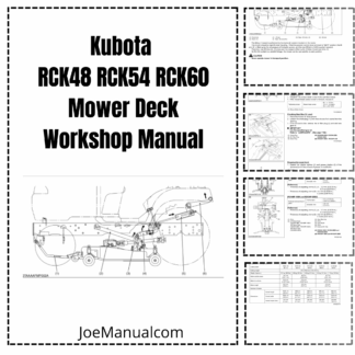 Kubota RCK48 RCK54 RCK60 Mower Decks Workshop Manual