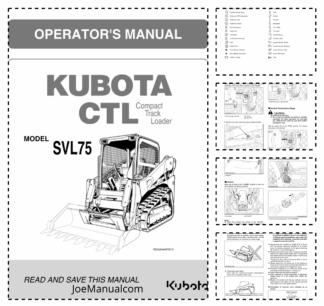 Kubota SVL75 Compact Track Loader Operators Manual