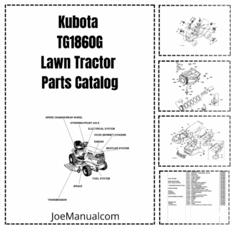 Kubota TG1860G Lawn Tractor Parts Catalog