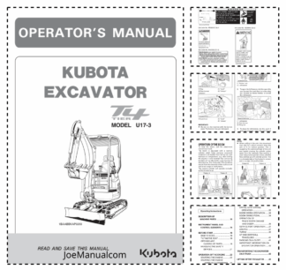 Kubota U17-3 Mini Excavator Operators Manual