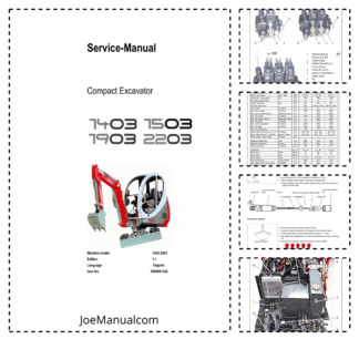 Neuson 1403 1503 1903 2203 Track Excavator Service Manual