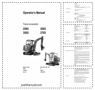 Neuson 2503 3003 3503 3703 Track Excavator Operators Manual