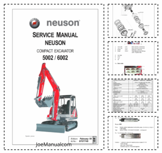 Neuson 5002 6002 Track Excavator Service Manual