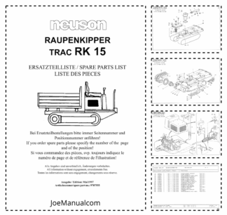 Neuson RK15 Dumper Parts Catalog