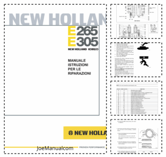 New Holland E265B E265BLC Excavator Workshop Manual Tier III