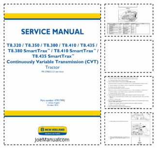 New Holland T8 Series SmartTrax Tractor Service Manual
