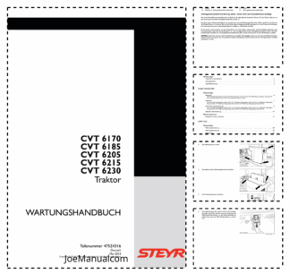 Steyr CVT 6170 6185 6205 6215 6230 Tractor Maintenance Manual