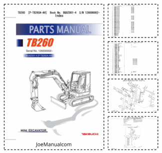 Takeuchi TB260 Hydraulic Excavator Parts Manual