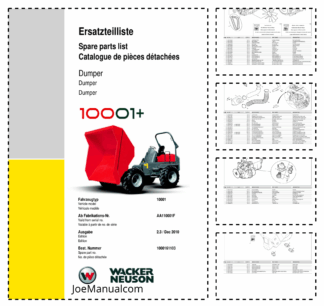 Wacker Neuson 10001 Dumper Parts Catalog