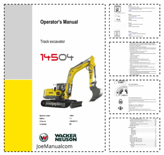 Wacker Neuson 14504 Track Excavator Operators Manual