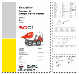 Wacker Neuson 5001 Dumper Parts Catalog Rev 10-2010-3