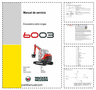 Wacker Neuson 6003 Excavator Service Manual