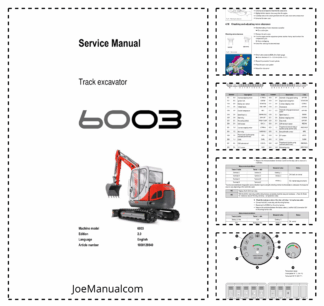 Wacker Neuson 6003 Track Excavator Service Manual