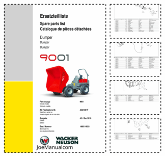 Wacker Neuson 9001 Dumper Parts Catalog