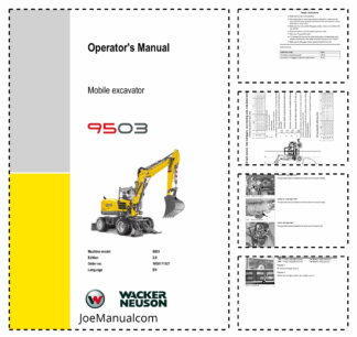 Wacker Neuson 9503 Mobile Excavator Operators Manual
