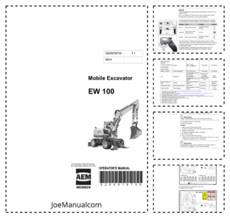 Wacker Neuson EW100 Mobile Excavator Operators Manual