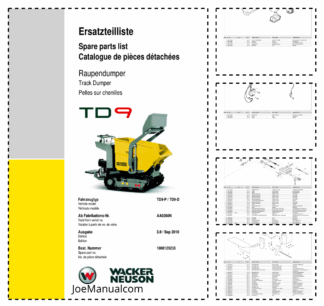 Wacker Neuson TD9 Dumper Parts Catalog