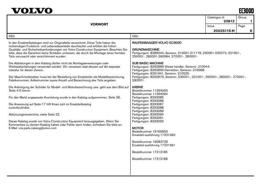 Volvo EC300D Crawler Excavator Parts Catalog - Image 7