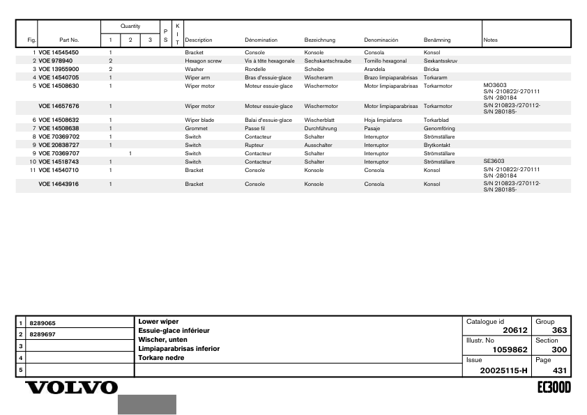 Volvo EC300D Crawler Excavator Parts Catalog - Image 12
