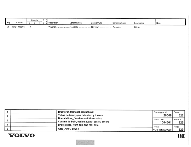 Volvo L70E Wheel Loader Parts Manual - Image 12
