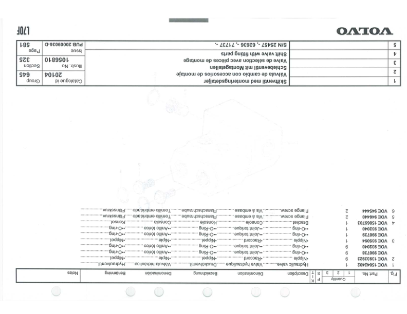 Volvo L70F Wheel Loader Parts Catalog - Image 11