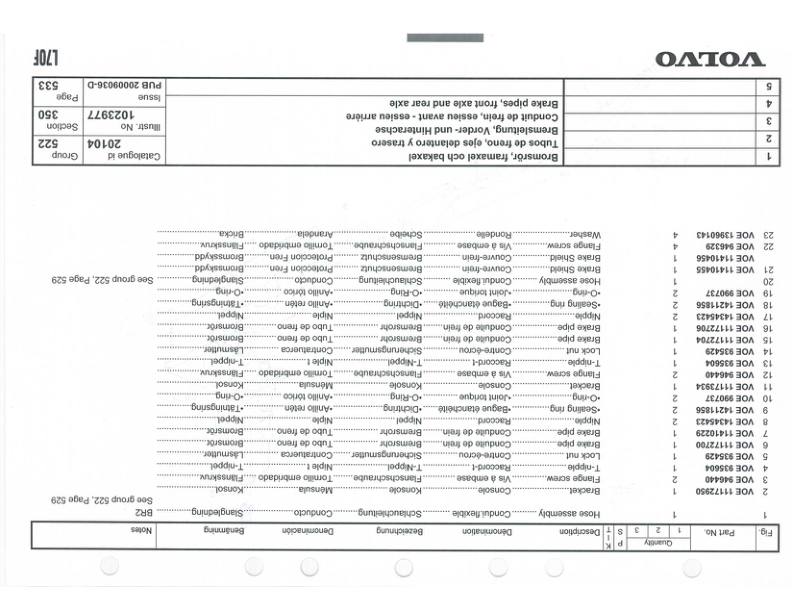Volvo L70F Wheel Loader Parts Catalog - Image 10