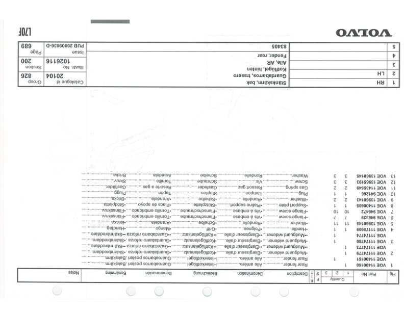 Volvo L70F Wheel Loader Parts Catalog - Image 12