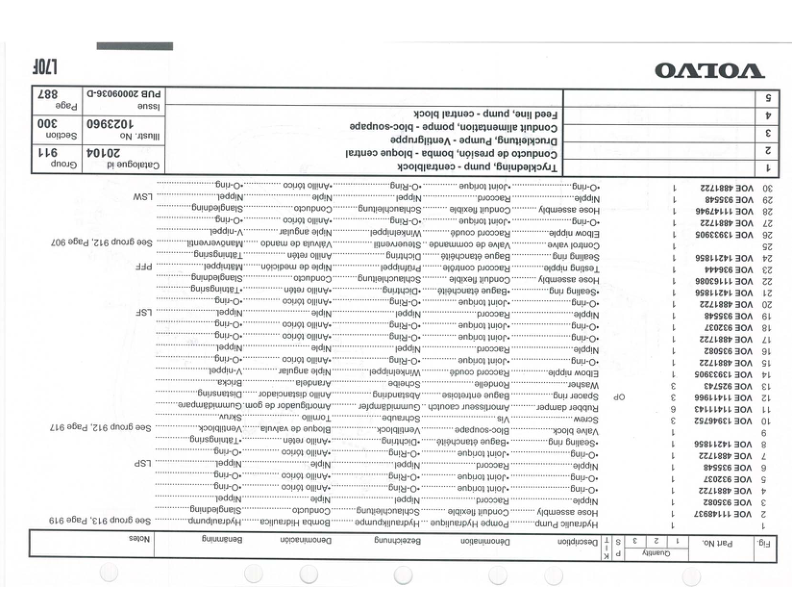 Volvo L70F Wheel Loader Parts Catalog - Image 15