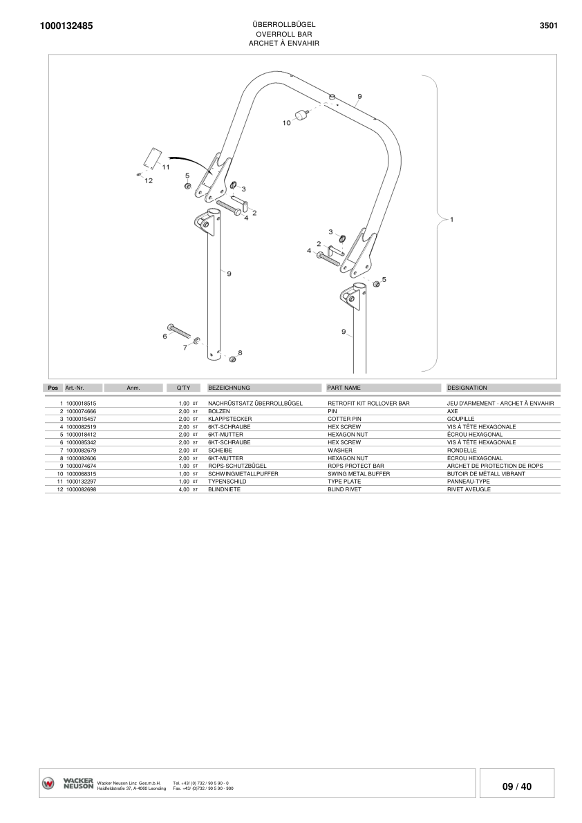 Wacker Neuson 3501 Dumper Parts Catalog Rev 04-2010 - Image 13