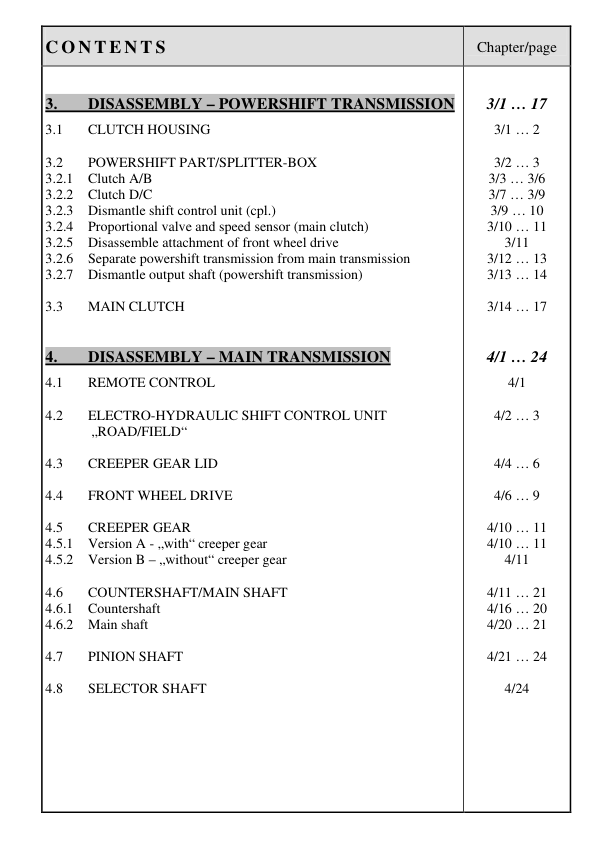 ZF Powershuttle T-7100 KT Transmission Repair Manual - Image 5