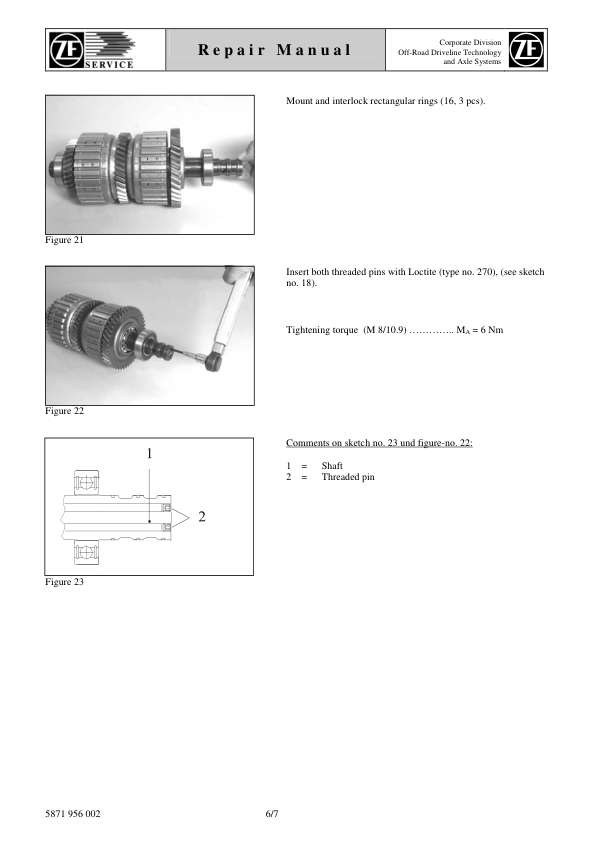 ZF Powershuttle T-7100 KT Transmission Repair Manual - Image 12