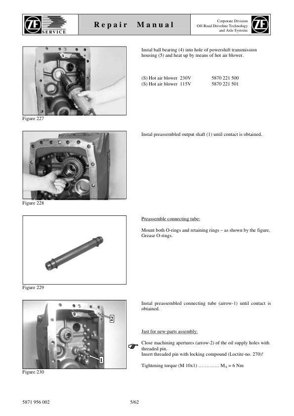 ZF Powershuttle T-7100 KT Transmission Repair Manual - Image 11