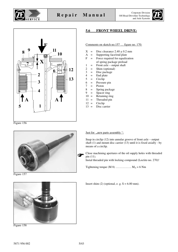 ZF Powershuttle T-7100 KT Transmission Repair Manual - Image 10
